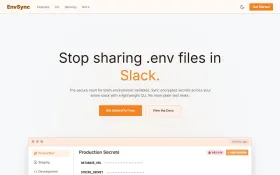 EnvSync — secrets vault dashboard