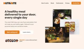 NutriBite — meal subscription landing page
